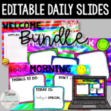 Editable Daily Morning Work Slides Tie-Dye BUNDLE - PowerP