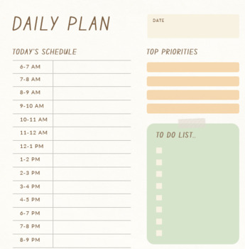 Editable Daily Planner by Kristie McKinless | TPT