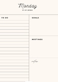 Editable Daily Planner Template