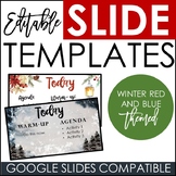 Editable Daily Presentation Slides - Winter Theme