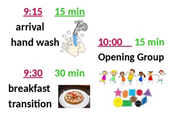 Preview of Editable Daily SCHEDULE Visual for PRESCHOOL