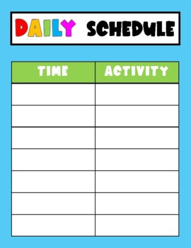 Editable Daily Schedule by 3 Busybee Mommies | TPT