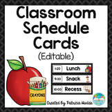 Editable Daily Schedule Cards (Black)
