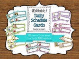 {Editable} Daily Schedule Cards - Chevron