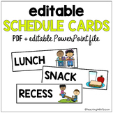 Editable Daily Schedule Cards & Clocks