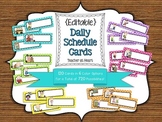 {Editable} Daily Schedule Cards - Polka Dots