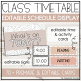 Editable Daily Schedule Cards - Spotty Neutrals Classroom Decor