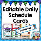 Editable Daily Schedule Cards in Chevron