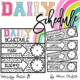 Editable Daily Schedule | Varsity Patch Letters Classroom Decor