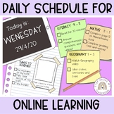 Editable Daily Schedule for Online Distance Learning