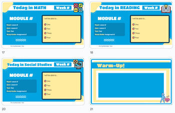 Preview of Editable Daily Slide Templates for Engaging Classroom Experiences