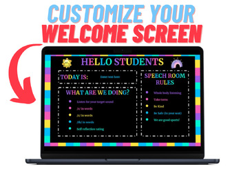 Preview of Editable Daily Welcome Page - Pastel Rainbow