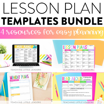Preview of Lesson Plan Templates | Editable Weekly and Daily Lesson Planning Bundle