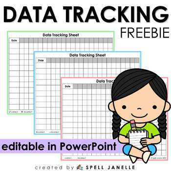 Preview of FREE Editable Data Tracking Sheet