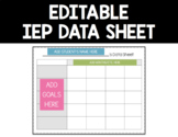 Editable Data Sheet - PERFECT for IEP data, progress monit