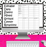 Editable Data Sheets Center Rotations Mixed Groups Special