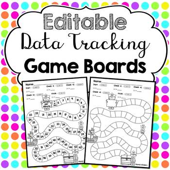 Preview of Editable Data Tracking Game Boards