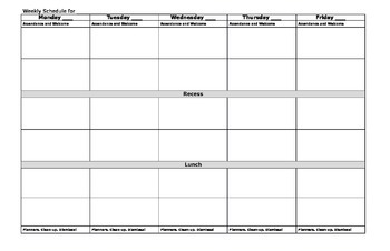 Preview of Editable Day Plan Template