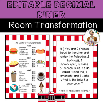 Preview of Editable Decimal Diner Room Transformation