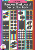 Editable Decoration Pack - Rainbow Chalkboard