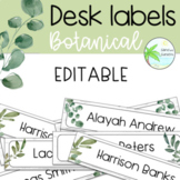 Editable Desk Labels | Botanical