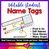 Flexible Seating or Desk Name Plates / Tags!  Editable!  A