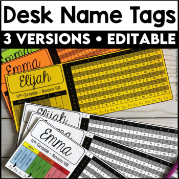 Preview of Editable Desk Name Tags