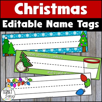 Christmas Name Tags - Desk Plates