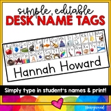 Editable Desk Name Tags / Name Plates : Simple, Beautiful, Clean