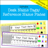 Editable Desk Name Tags / Reference Name Plates with Math 