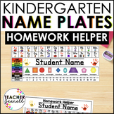 Editable Desk Name Tags / Student Desk Name Plates Kinderg