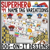 Editable Desk Name Tags Nameplates Superhero Theme Classro