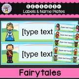 Editable Desk Name Tags and Labels - Fairy Tale Theme