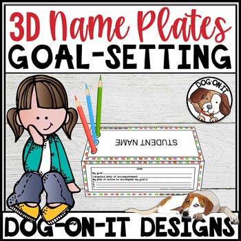 Preview of Editable Desk Name Tags and Smart Goals Growth Mindset