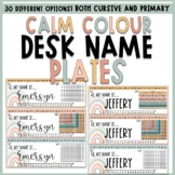 Editable Desk Name Tags l Desk Name Plates l Modern Neutra