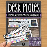 Editable Name Tags With Reference for iPad Classrooms