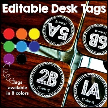 Preview of Editable Desk Tags for Cooperative Learning: Classroom Management & Organization