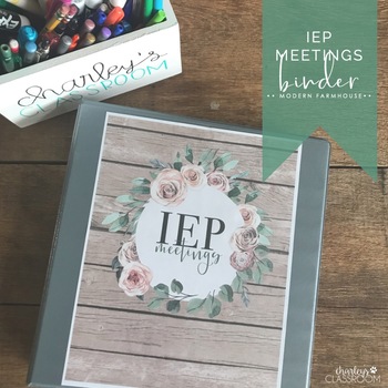 Preview of Editable & Digital IEP BINDER (Modern Farmhouse) | Special Education