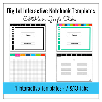 Preview of Editable Digital Interactive Notebook Templates 2023