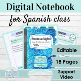 Editable Digital Interactive Notebook Template for Spanish