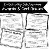 Editable Digital Learning Awards & Certificates