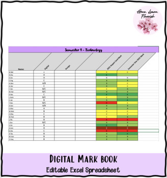 Preview of Editable Digital Mark Book