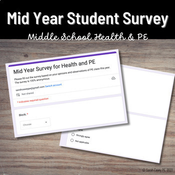 Preview of Editable, Digital Middle School Student Survey - Collect Learner Feedback