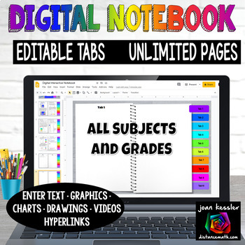 Preview of Digital Interactive Notebook with Tabs