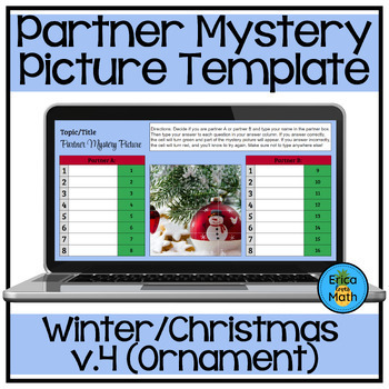 Preview of Editable Digital Partner Activity Template (Winter/Christmas v.4)