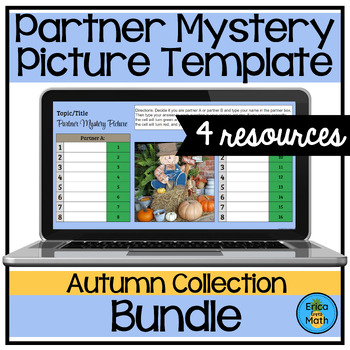 Preview of Editable Digital Partner Activity Templates Bundle (Autumn Collection)