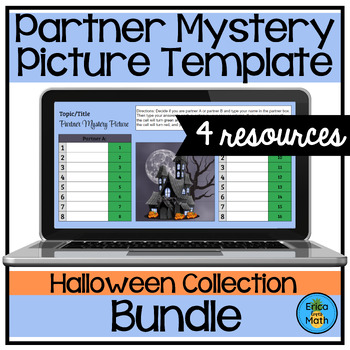 Preview of Editable Digital Partner Activity Templates Bundle (Halloween Collection)