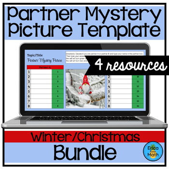 Preview of Editable Digital Partner Activity Templates Bundle (Winter/Christmas Collection)