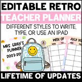 Editable & Digital Pastel Retro Teacher Planner with Lifet