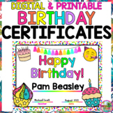 Editable Digital & Printable Birthday Certificates